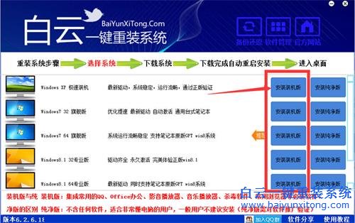 電腦一鍵重裝系統(tǒng)教程，白云一鍵重裝系統(tǒng)步驟