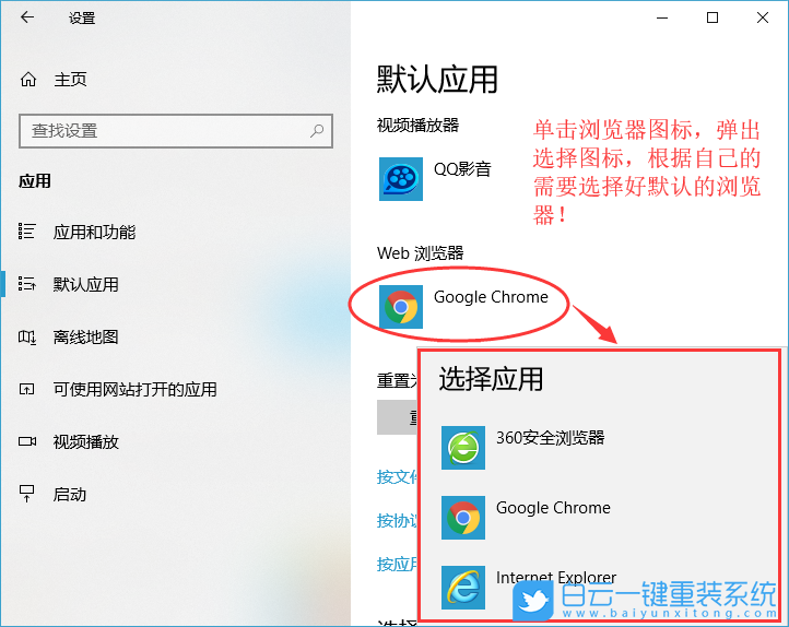 Win10默認應用設置,默認應用設置步驟