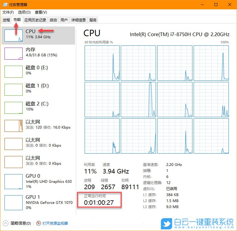 win10，開機(jī)運(yùn)行時(shí)間步驟