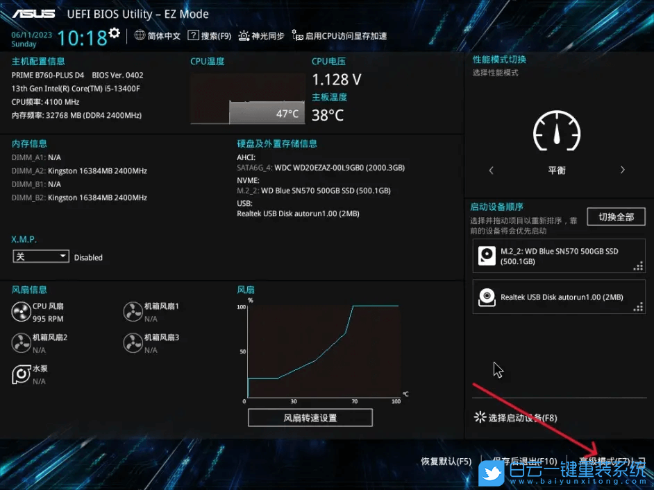 華碩主板,B760主板,USB,電腦關機步驟